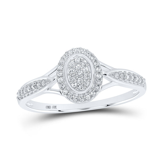 10kt White Gold 1/10ctw Diamond P1p2 Gift Ring