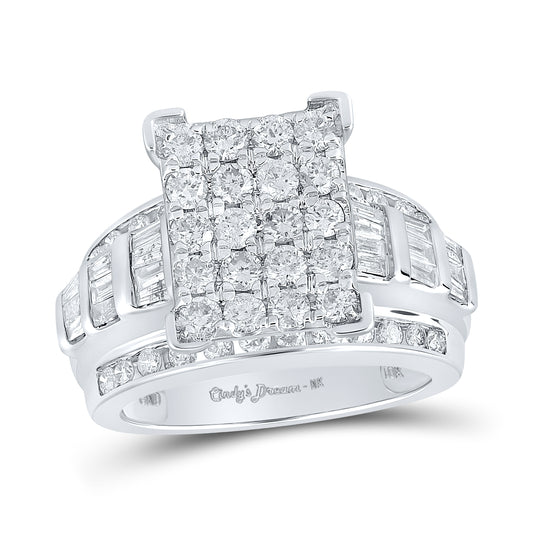 10kt White Gold 2ctw Diamond Nk Fashion Ring Size 5