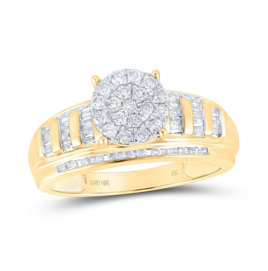 10kt Yellow Or White Gold 1/2ctw Diamond Nk Fashion Ring