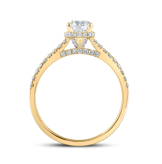 14K White Or Yellow Gold Round Diamond Solitaire Bridal Wedding Engagement Ring , Womens Size: 5-10