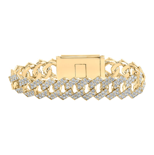 10kt Yellow Gold 20 1/4ctw Diamond Nk Mens Bracelet (8.50 Inch)