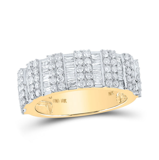 10kt Yellow Gold 1 7/8ctw Diamond Nk Mens Ring