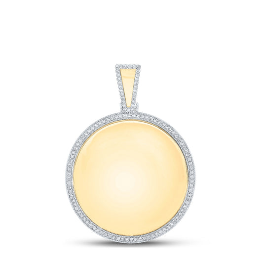 14kt Yellow Gold 7/8ctw Diamond Nk Memory Mens Charm