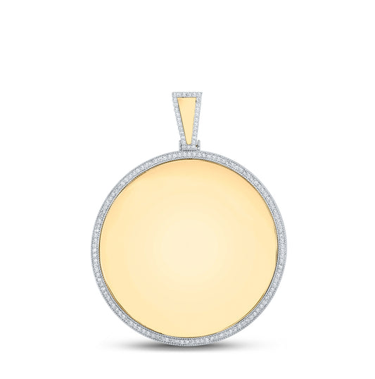 14kt Yellow Gold 1 Ctw Diamond Nk Memory Mens Charm