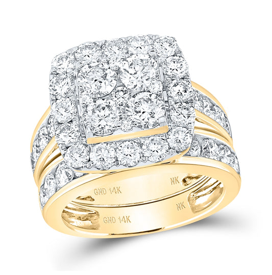14K Yellow Or White Gold 4 1/4ct Diamond Nk Bridal Set