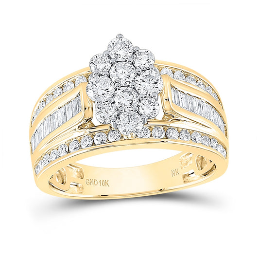 10kt Yellow Gold 1 1/2 Ctw Diamond Nk Ring