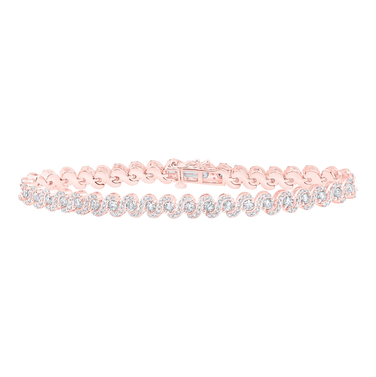 10kt Rose Gold 3 1/3ctw Diamond Nk Bracelet