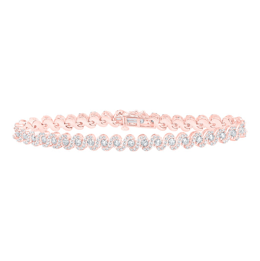 10kt Rose Gold 3 1/3ctw Diamond Nk Bracelet
