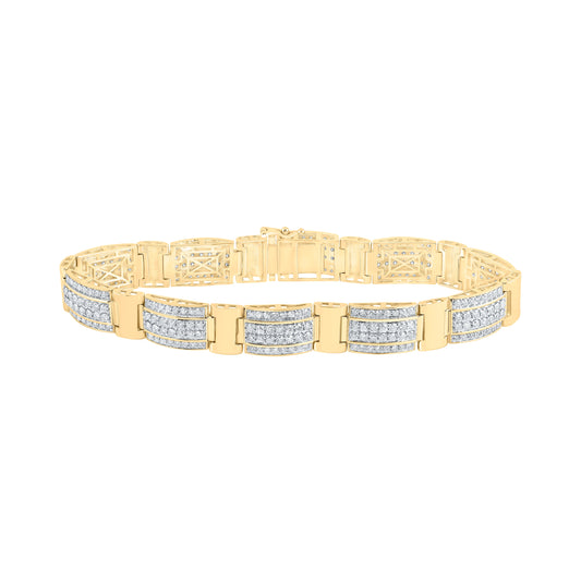 10kt Yellow Gold 7 1/5ctw Diamond Nk Bracelet (8.50 Inch)