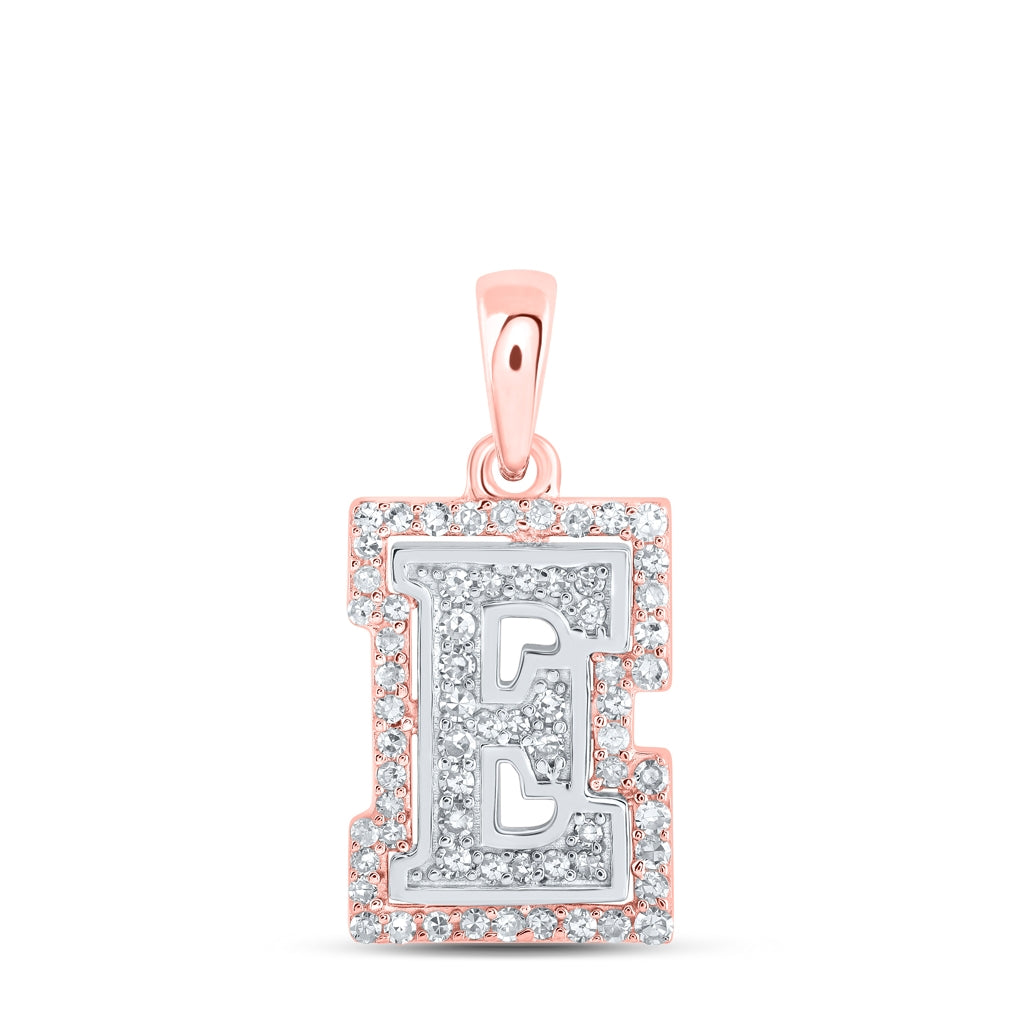 10K Yellow Or White Or Rose Gold Womens Round Diamond A Initial Letter Pendant, Length: 0.67 In, Width: 0.35 In