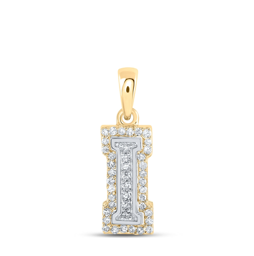 10K Yellow Or White Or Rose Gold Womens Round Diamond A Initial Letter Pendant, Length: 0.67 In, Width: 0.35 In