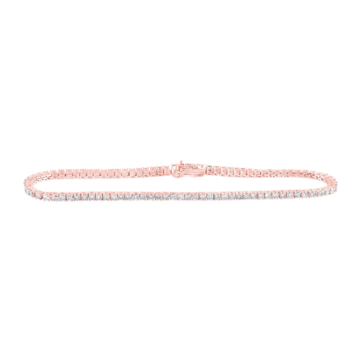 10K White Or Yellow Or Rose Gold Womens Round Diamond Fashion Bracelet