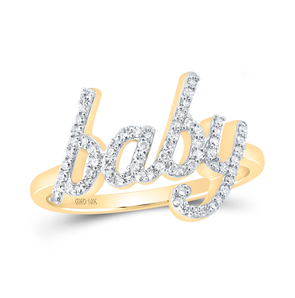 10K Yellow Or White Or Rose Gold Womens Round Diamond BABY Band Ring , Womens Size: 5-10