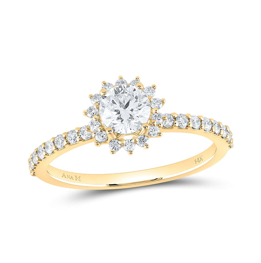 14K White Or Yellow Gold Round Diamond Solitaire Bridal Wedding Engagement Ring , Womens Size: 5-10