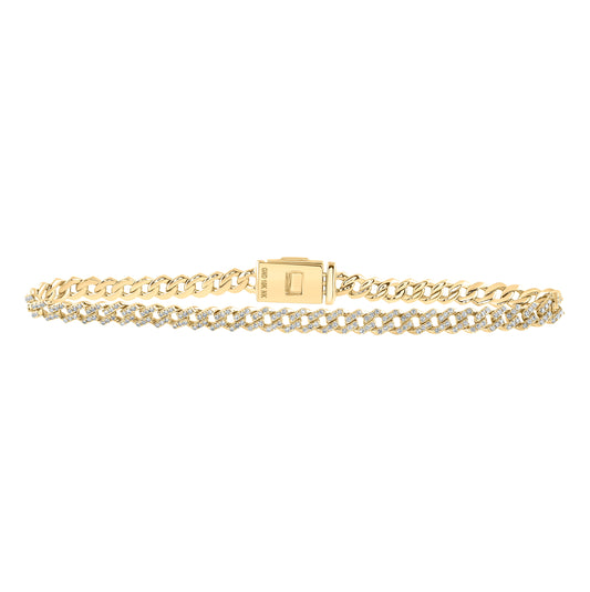 10kt Yellow Gold 1 3/4ctw Diamond Nk (5mm) Mens Bracelet (8.5 Inch)