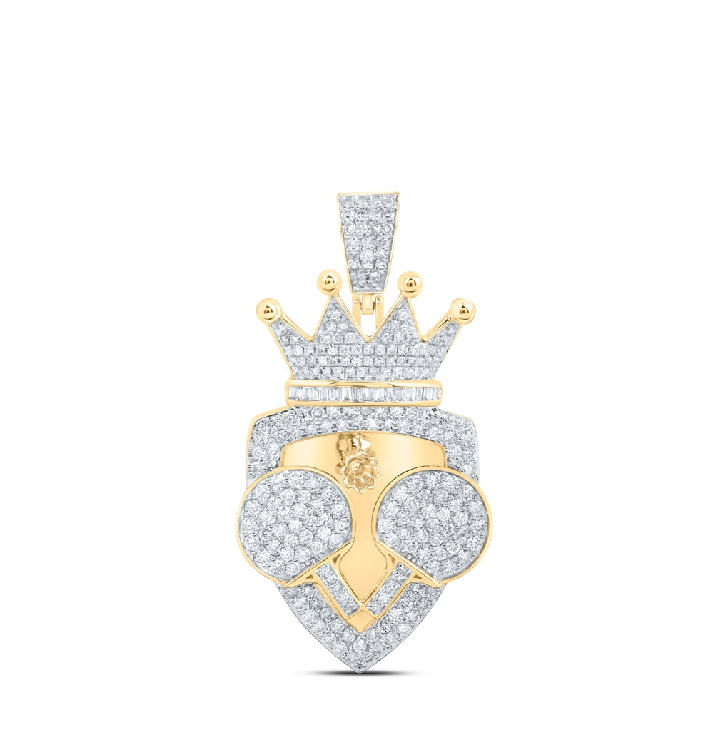 10kt Yellow Gold 1 3/4ct. Diamond Nk Mens Charm