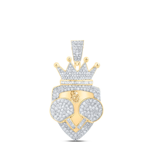10kt Yellow Gold 1 3/4ct. Diamond Nk Mens Charm