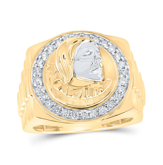 10kt Yellow Gold 1/2ctw Diamond Nk Mens Ring