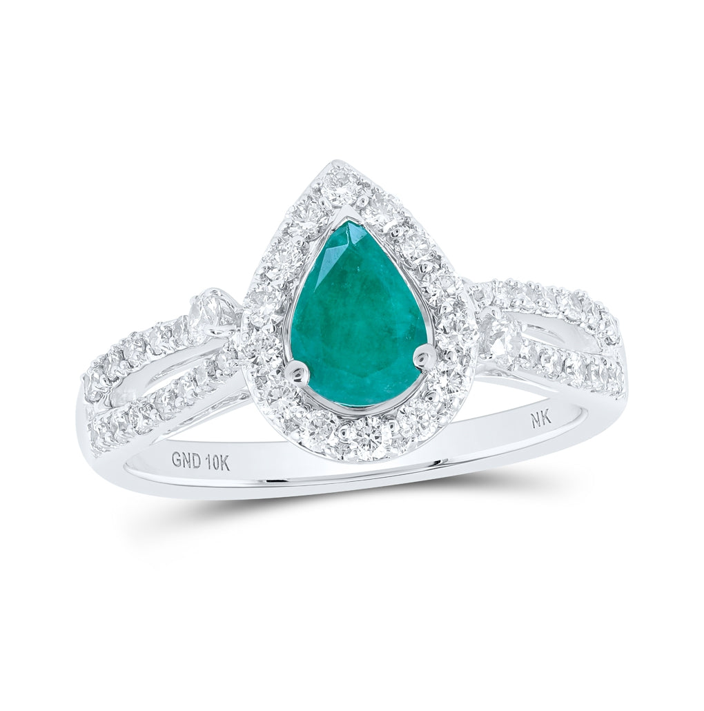 10K Yellow Or White Or Rose Gold Womens Pear Diamond Fashion Ring, Womens Size: 5-10