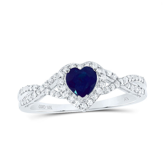 10K Yellow Or White Gold Womens Heart Fashion Ring, Womens Size: 5-10