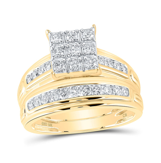 10kt Yellow Or White Gold 1ctw Diamond Cn Fashion Trio Set