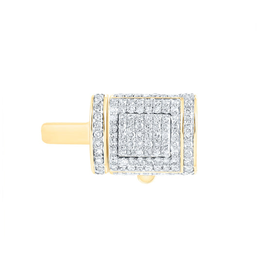 10kt Yellow Gold 1/4ctw Diamond Nk (6mm) Cuban Lock Box