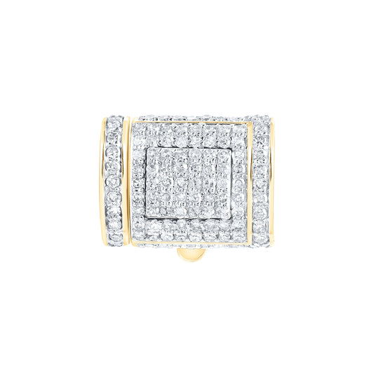 10kt Yellow Gold 1/3ctw Diamond Nk (8mm) Cuban Lock Box