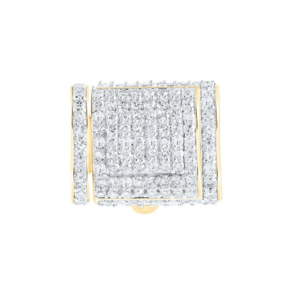 10kt Yellow Gold 5/8ctw Diamond Nk (10mm) Cuban Lock Box