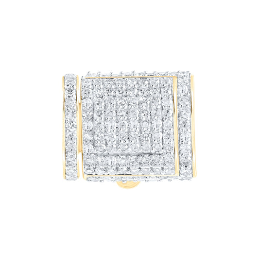 10kt Yellow Gold 5/8ctw Diamond Nk (10mm) Cuban Lock Box