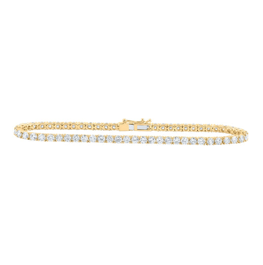 14kt Yellow Gold 7 1/3ctw Diamond Nke Mens Bracelet (8.5 Inch)