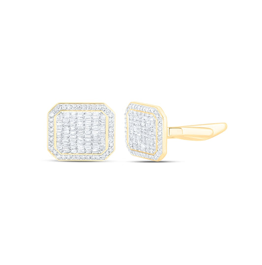 10kt Yellow Gold 1 1/4ctw Diamond Nk Cuff Link