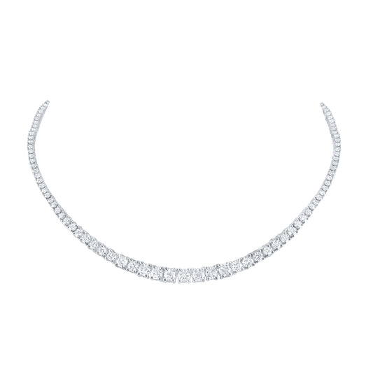 14kt White Gold 11 1/2ctw Diamond Ana M Necklace (16 Inch)