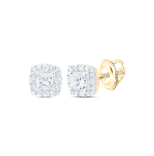 14kt Yellow Or White Gold 1/2ctw Diamond Nke Fashion Cushion Earring