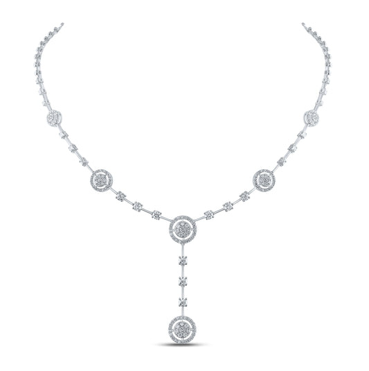 14kt White Gold 2 1/2ctw Diamond Nke Fashion Necklace (16 Inch)