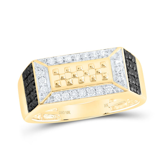10kt Yellow Gold 5/8ctw Dia Nk Men's Band
