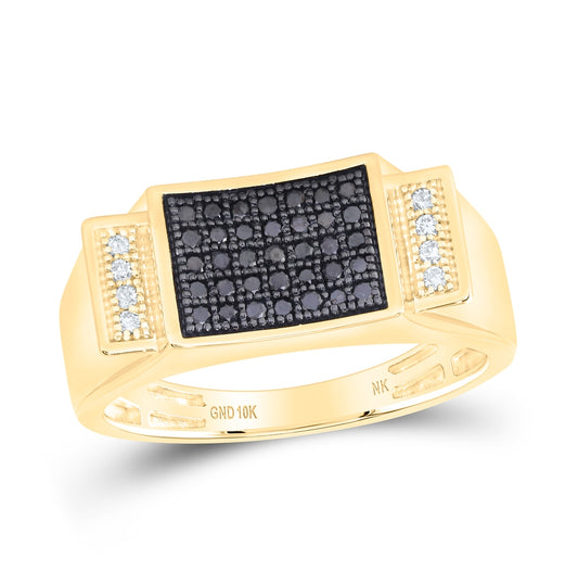 10kt Yellow Gold 3/8 Ctw Dia Nk Men's Band