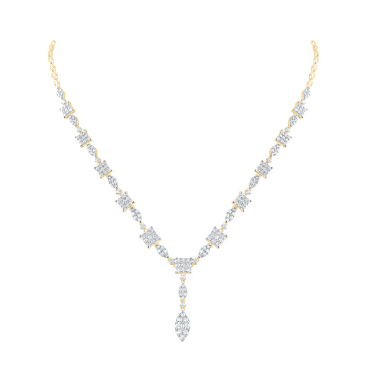14kt Yellow Gold 3 3/4ctw Diamond Ana M Fashion Necklace (17 Inch)