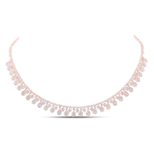 14kt Rose Gold 4 7/8ctw Diamond Nke Fashion Necklace (16 Inch)
