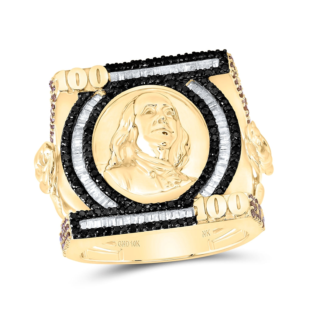 10kt Yellow Gold 1 5/8ctw Dia Men's Ring