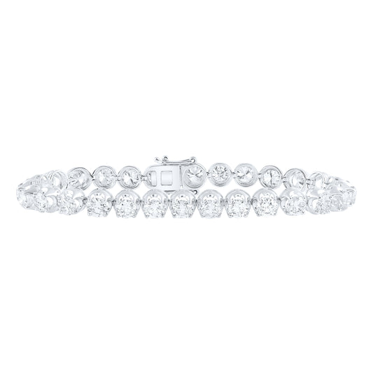 14kt White Gold 11 1/3ctw Diamond Nk Fashion Tennis Bracelet-7 Inch