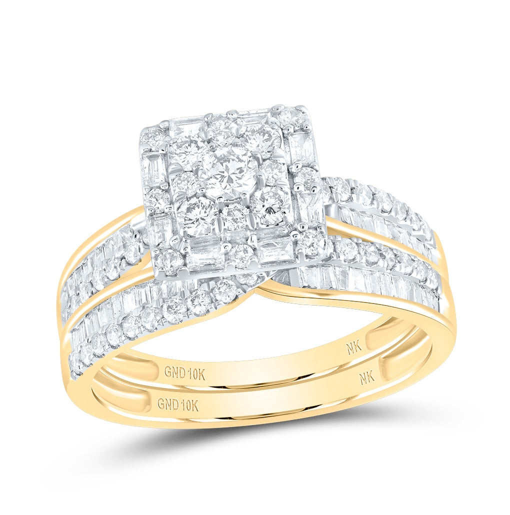 10K Yellow Or White Gold 1ctw Diamond Nk Fashion Bridal Set