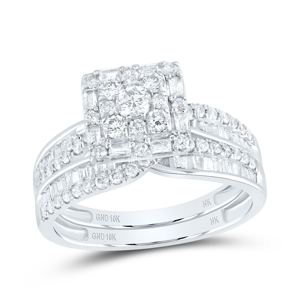 10K Yellow Or White Gold 1ctw Diamond Nk Fashion Bridal Set