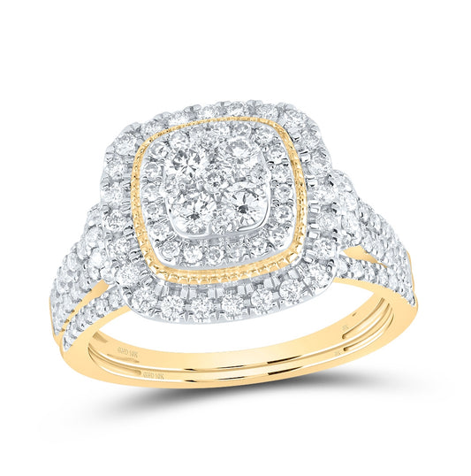 10kt Yellow Gold 1ct. Diamond Fashion Bridal Set