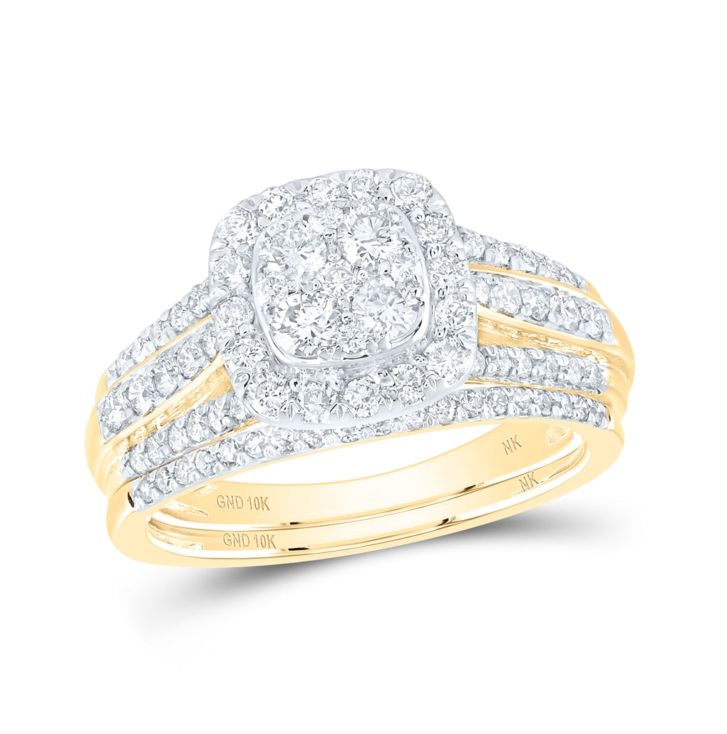 10K Yellow Or White Gold 1ctw Diamond Nk Fashion Bridal Set