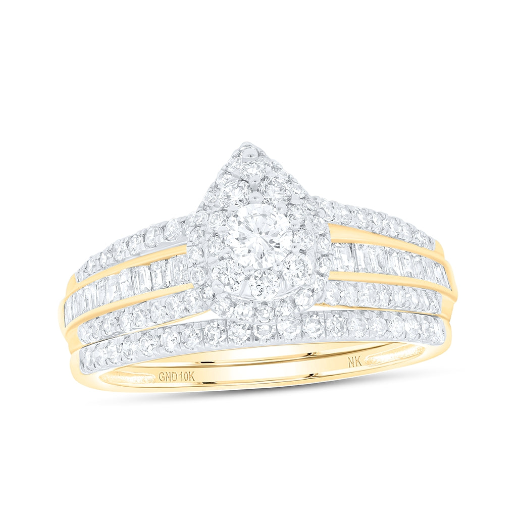 10K Yellow Or White Gold 1ctw Diamond Nk Fashion Bridal Set