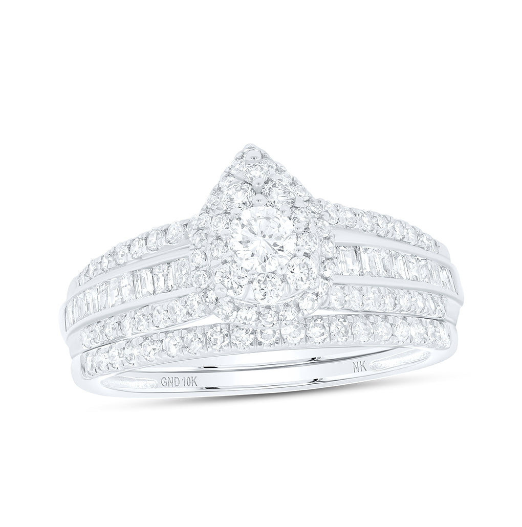 10K Yellow Or White Gold 1ctw Diamond Nk Fashion Bridal Set