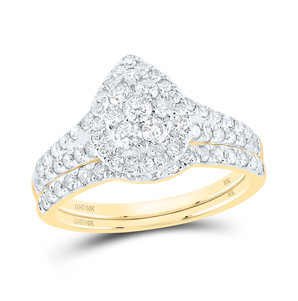 10K Yellow Or White Gold 1ctw Diamond Nk Fashion Bridal Set