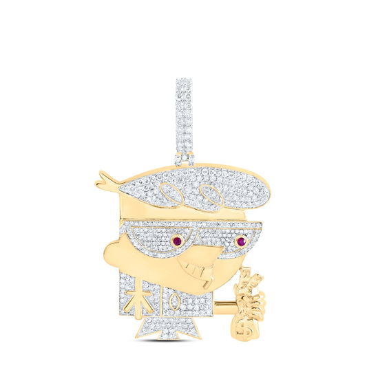 10kt Yellow Gold 1 3/4 Ctw Diamond Nk Men's Charm