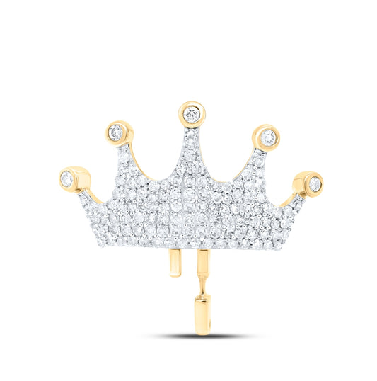 10kt Yellow Gold 7/8ctw Diamond Nk Crown Bail