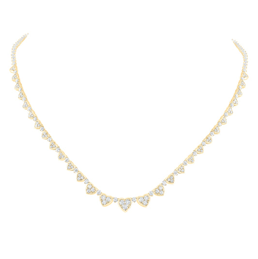 14kt Yellow Or White Gold 4 7/8ctw Diamond Nke Heart Fashion Necklace (16-inch)